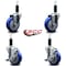 Service Caster 4'' Blue Poly Wheel Swivel 1-1/8'' Expanding Stem Caster Set 2 Brakes, 4PK SCC-EX20S414-PPUB-BLUE-2-TLB-2-118 - alternate 5